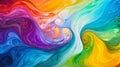 Mesmerizing Rainbow Swirls: Vibrant Abstract Art Royalty Free Stock Photo