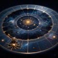 A mesmerizing sacred geometry star map. Royalty Free Stock Photo