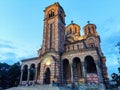 Mesmerizing Saint Marko church in Belgrade captured against the evening sky