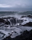 Mesmerizing scenery of the famous Thors Well in Oregon Royalty Free Stock Photo