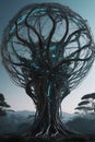 A mesmerizing scifi tech-savvy binary tree entity. AI generated