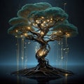 A mesmerizing scifi tech-savvy binary tree entity. AI generated