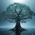 A mesmerizing scifi tech-savvy binary tree entity. AI generated