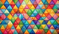 Vibrant Geometric Triangle Pattern with Watercolor Textures Royalty Free Stock Photo