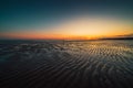 Mesmerizing seascape during sunset in Zoutelande, Zeeland, The Netherlands