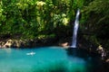 Mesmerizing shot of Afu Aau waterfall in Samoa Royalty Free Stock Photo