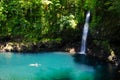 Mesmerizing shot of Afu Aau waterfall in Samoa Royalty Free Stock Photo