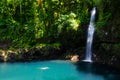 Mesmerizing shot of Afu Aau waterfall in Samoa Royalty Free Stock Photo