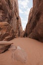 Mesmerizing shot of the Arches National Park, Double Arch Castle USA Royalty Free Stock Photo