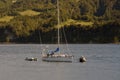 Mesmerizing shot of a beautiful seascape with a boat at daytime