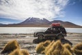 Mesmerizing shot of a camping truck in Laguna Blanca Potosi Department Bolivia