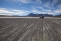 Mesmerizing shot of a camping truck in Laguna Blanca Potosi Department Bolivia