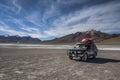 Mesmerizing shot of a camping truck in Laguna Blanca Potosi Department Bolivia