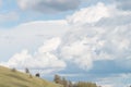 Mesmerizing shot of the cloudy sky above the mountain