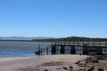 Mesmerizing shot of Culburra Beach, South Coast, Australia with a bridge under the clear sky Royalty Free Stock Photo