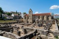 Mesmerizing shot of exterior monastery of santa clara a velha in Coimbra, Portugal