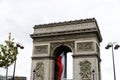 Mesmerizing shot of the famous Arch of Triumph in Paris, France Royalty Free Stock Photo