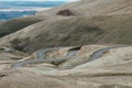 Mesmerizing shot of long roads on the mountains