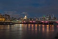 Mesmerizing shot of St. Paul's Cathedral and Millenium Bridge in London