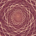 A mesmerizing spiral pattern of interwoven geometric shapes, creating a tunnel-like Royalty Free Stock Photo