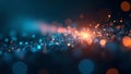 Ethereal Particle Stream, Blue and Orange Lights
