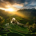 Mesmerizing sunrise and sunset vistas in Bali Royalty Free Stock Photo