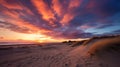 Mesmerizing Sunset At The Beach: Zeiss Milvus 25mm F14 Ze Royalty Free Stock Photo