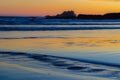 Mesmerizing Sunset at Chesterman beach near Tofino, British Columbia, Canada Royalty Free Stock Photo