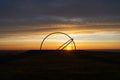 Mesmerizing sunset over the field with the Halde Hoheward