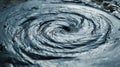 Whirlpool of Swirling Water Creates a Funnel Shape in Close Up Royalty Free Stock Photo