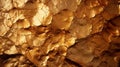 A close up of a gold surface