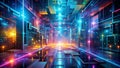 A mesmerizing tapestry of data streams and circuitry woven into a breathtaking mosaic. AI generated