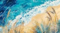 Mesmerizing Tapestry of Golden Sand Dunes Beneath Clear Blue Sky