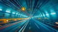 Mesmerizing time lapse of high speed tunnel drive with captivating and intense visuals