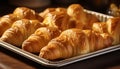 Mesmerizing transformation raw dough to golden, flaky croissants, baked to perfection