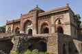 A mesmerizing view of architecture of main tomb at old fort from side lawn