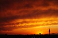 Mesmerizing view of the beautiful orange cloudy sky during sunset