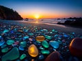 Mesmerizing view of Glass Beach with colorful sea glasses