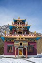 Mesmerizing view of the Gue Monastery in India Royalty Free Stock Photo