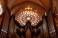 Mesmerizing view inside a catholic church in Bilbao, Spain Royalty Free Stock Photo