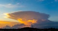 Mesmerizing view of a lenticular cloud in Laziska Gorne, Poland Royalty Free Stock Photo
