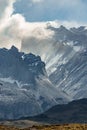 Mesmerizing view of the mountains in the Torres del Paine National Park in Patagonia region, Chile Royalty Free Stock Photo