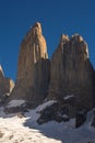 Mesmerizing view of the mountains in the Torres del Paine National Park in Patagonia region, Chile Royalty Free Stock Photo