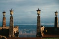 Mesmerizing view of the Rocky Butte with the forest in the background