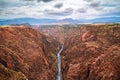 Mesmerizing view of Royal Gorge Bridge over the Arkansas River in Colorado, USA Royalty Free Stock Photo