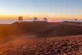 Mesmerizing view of sunset at Mauna Kea in Big Island Hawaii USA Royalty Free Stock Photo