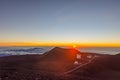 Mesmerizing view of sunset at Mauna Kea in Big Island Hawaii USA Royalty Free Stock Photo