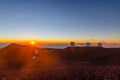 Mesmerizing view of sunset at Mauna Kea in Big Island Hawaii USA Royalty Free Stock Photo