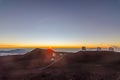 Mesmerizing view of sunset at Mauna Kea in Big Island Hawaii USA Royalty Free Stock Photo