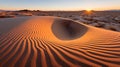 Golden Hour Desert Labyrinth Royalty Free Stock Photo